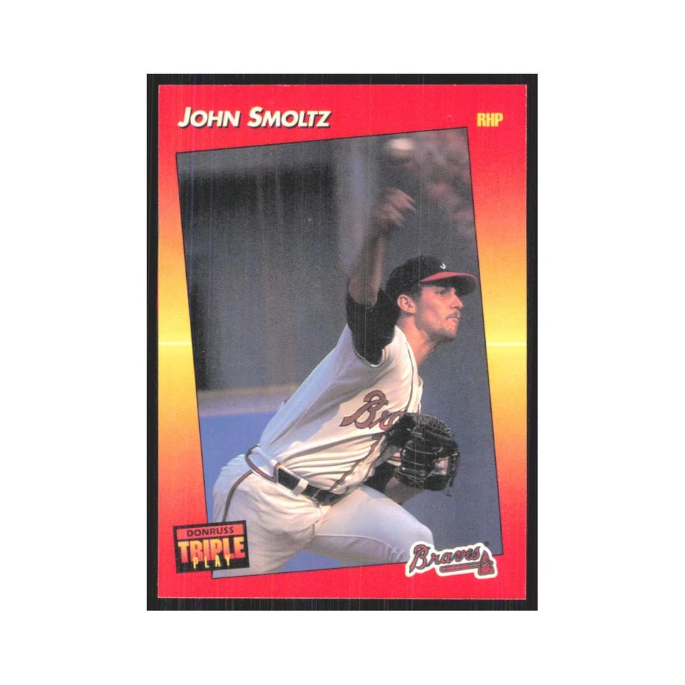 1992 Donruss Triple Play John Smoltz Braves #172 - Image 1 of 3