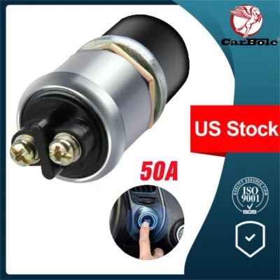 50 amperes 12 volts buzina motor ignição partida momentânea botão interruptor de partida - Imagem 1 de 4