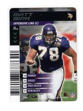 2001 NFL Showdown 1st Edition #234 Matt Birk Rookie Card
