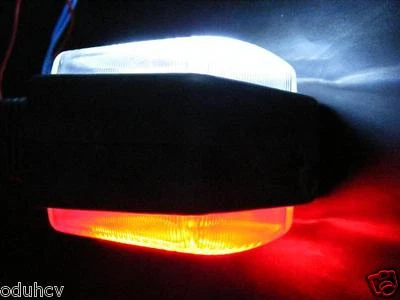 2X Luz Marcadora LED Lateral Rojo Blanco Para Camión Remolque IVECO MAN DAF - Imagen 1 de 4