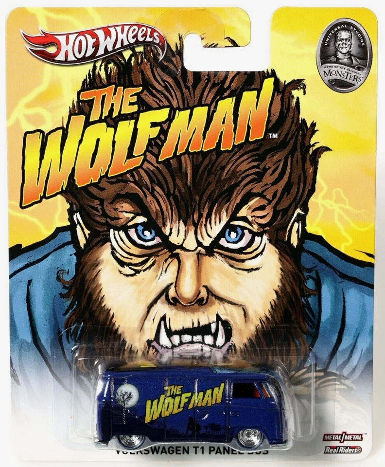 Autobús panel Volkswagen T1 Hot Wheels A12 1/64 The Wolf Man Universal Monsters Foto 1 de 1