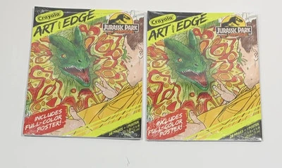 2 Jurassic Park 30th Anniversary Crayola Art w/ Edge 28 Coloring Pages & Poster - Image 1 of 4