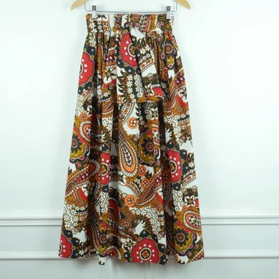 Falda Vintage XS Años 70 Midi Cachemira Maximalista Hippy Boho Festival Bruja Retro Foto 1 de 4
