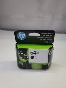 Oryginalny wysokowydajny czarny wkład atramentowy HP 64XL N9J92AN OEM wygasł 11/2026 - Zdjęcie 1 z 4