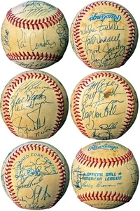 1985 Cleveland Team Signed ROAL 22 Sigs  JSA LOA Joe Carter/B. Bonds/Nixon/Bando - Picture 1 of 8
