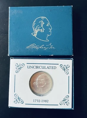 1982-D G. Washington Commemorative Half 50c Uncirculated Silver Coin 90% Silver - Image 1 of 4
