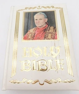 Papst Johannes Paul II Bibel NAB Version Weißgold Einband Katholisches Christentum - Bild 1 von 9