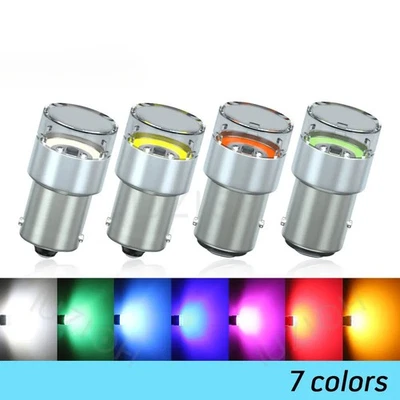 4PCS 12V 24V P21W Led Bulb Flash Red Tail Brake Reverse Parking Lamp Car Light - Image 1 of 4