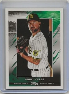 Tarjeta Kirby Yates Topps Rip 2020 sin rasgar MLB #22 San Diego Padres rara/99 - Imagen 1 de 2