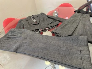 Banana Republic 3 Piece SUIT Chevron Herringbone - Picture 1 of 9