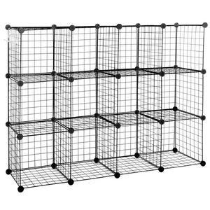 Cabinet Organizer 12Cube Closet Wire Bookshelf Shelves DIY Storage Cube ✨  - Picture 1 of 10