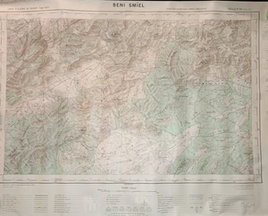 PLAN CARTE D'ALGERIE AU 50 000² Type 1922 - BENI SMÏEL - INSTITUT GEO NATIONAL - Picture 1 of 2