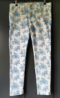 Primark Denim & Co White & Blue Floral Jean's Size 14 (28.5 inch inside leg)