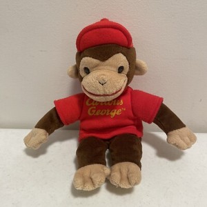Gund Curious George 10” Plush Toy Vintage 1990’s With Hat