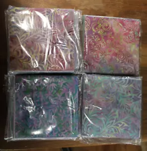 Colorful Batik Quilting Fabric 5" Charms 48 Pcs Botanical Floral You Pick - Picture 1 of 8