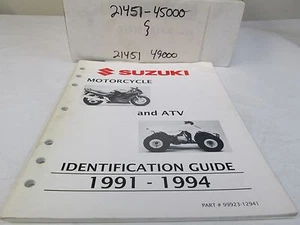 Guía De Identificación De ATV De Motocicleta Suzuki 1991-1994 - Imagen 1 de 2