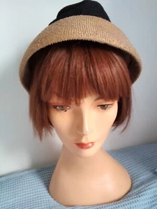 50,S Black Ribbon And Straw Bonnet Style Hat From Belle Gladstone,Perth - Picture 1 of 6