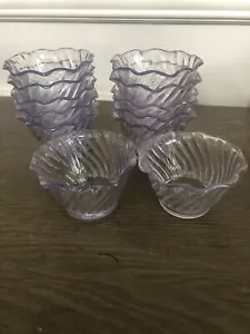12 SiLite Restaurant Ware 4200 DESSERT CUPS BOWLS Clear Plastic CHICAGO IL. - Bild 1 von 4