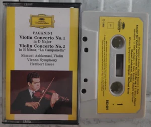 Paganini - Violin Concertos No. 1&2 Ashkenasi Esser DG Cassette Tape Paper Label - Picture 1 of 1