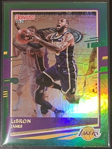 LeBron James 2020-21 Panini Donruss GREEN FLOOD PARALLEL Insert Card (no.12)