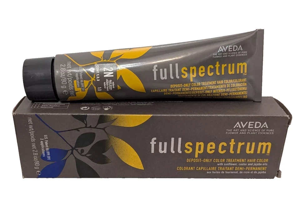 Color de cabello semipermanente de espectro completo Aveda 2N-marrón oscuro natural 2,8 oz / NUEVO Foto 1 de 1