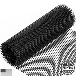 Rete metallica pollo plastica recinzione 12'' x 10ft nera pollo recinzione pollo - Foto 1 di 5