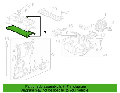 Honda 12030-RAA-A01 Valve Cover Gasket Set Element Accord 2.4 New Genuine - Изображение 1 из 3