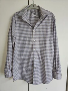 MENS Michael Kors Regular Fit Airsoft Stretch Check Plaid Dress Shirt Size 32/33 - Picture 1 of 7