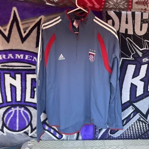 Size L - BAYERN MUNICH 2005/2006 SOCCER TRAINING JACKET 1/4 ZIP ADIDAS - Picture 1 of 8