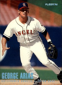 1996 Fleer Update Tiffany California Angels Baseball Card #U19 George Arias