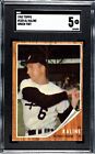 1962 TOPPS BASEBALL CARD #150 AL KALINE GREEN TINT DETROIT TIGERS HOF SGC 5