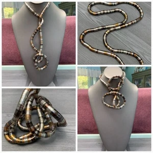 Collana vintage anni 80 catena serpente posabile in 1 milione di modi 30” espressione artistica - Foto 1 di 11