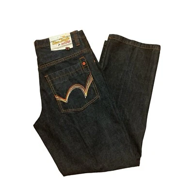 Pantalones de mezclilla 5ive Five Jungle & Co para hombre talla 34 bordados azules holgados vintage Y2K Foto 1 de 4