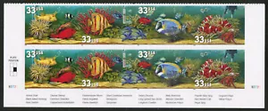 US USA Sc# 3320b MNH FVF PLATE# BLOCK Aquarium Fish Shrimp Anenome Seastar - Picture 1 of 1