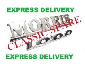 NEW MORRIS 1000 CHROME EMBLEM/ BADGE SET - Picture 1 of 4