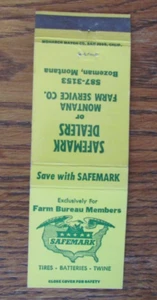 FARMING STREICHHOLZHEFTCHENHÜLLE: MONTANA FARM SERVICE BOZEMAN, MT EMPTY STREICHHOLZHÜLLE -C8 - Bild 1 von 1