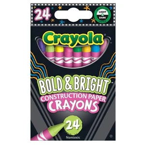 Crayola Construction Paper Crayons, School & Art Supplies, 24 Count, Assorted Co - Picture 1 of 5