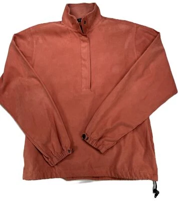 Chaqueta Pullover Impermeable Vintage Abotonada Cuello Simulado Coral Foto 1 de 4