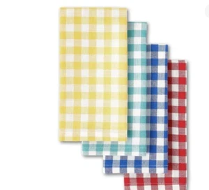 Nuevo con etiquetas Juego de 4 servilletas de tela de gingham para mujer The Pioneer 18x18 - Imagen 1 de 7