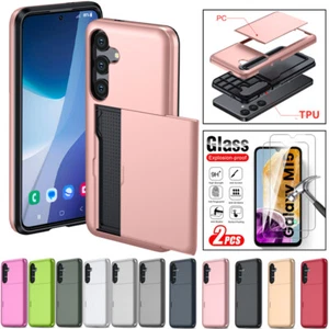 For Samsung A16 A36 A55 A56 Case Wallet Card Holder Hard PC Heavy Duty Cover - Picture 1 of 36