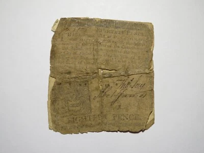 1769 Eighteen Pence Pennsylvania PA Colonial Currency Bank Note Bill RARE 18d - Image 1 of 2