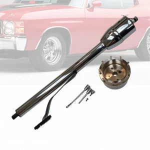 GM 28" Manual Steering Column No Key With Wheel Adapter Hot Rod Universal - Foto 1 di 8