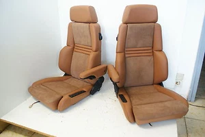 PAR DE ORTOPÉDICOS RECARO CUERO ALCÁNTARA PAQUETE AIRE ACONDICIONADO NUEVO CUBIERTO - Imagen 1 de 6