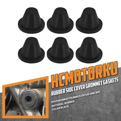 6x Rubber Side Cover Grommets Fits For Harley Touring Road King Glide 1996-2007 - Image 1 of 4