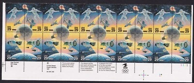 Scott #2634a (2631-34) Space Accomplishments Plate Block of 20 Stamps - MNH LR - Image 1 of 2