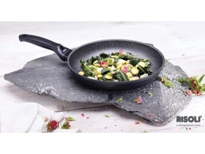 PADELLA ALLUMINIO ANTIADERENTE RISOLI' GRANITO HARD STONE CM. 20 ITALY - Immagine 1 di 3