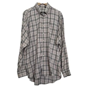 Burberry London Plaid Nova Check Shirt Button Up Mens XL Made in USA - Picture 1 of 9