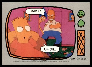 Topps The Simpsons (1990) Bart! / Uh, Oh ... (Puzzle Back) No. 12