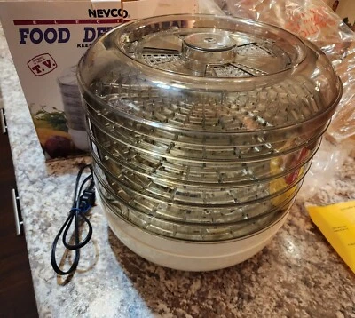 Nevco 5 Bandejas Desidratador Elétrico de Alimentos 5 Bandejas Carne Empurrada Iogurte Maker na Caixa - Imagem 1 de 4