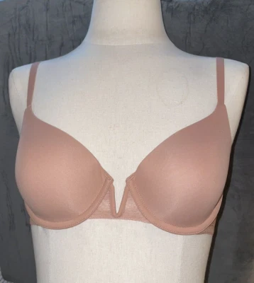 Wolford Straight Laced Demi Cup Bra  Size: 85B USA 38B Color: Mocha 61419 - 15 - Image 1 of 3